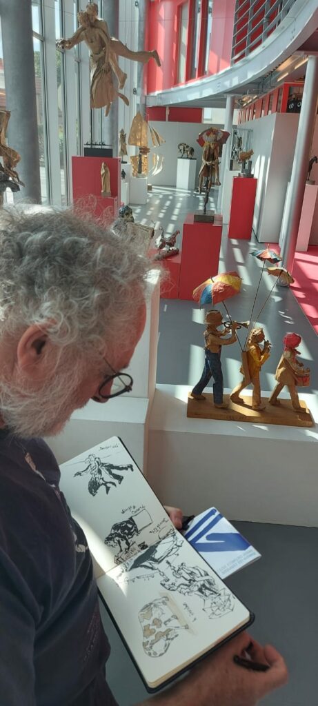 un ami dessinateur qui fais des croquis des sculptures de JFP