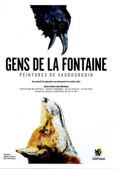 affiche de l'exposition "Gens de la Fontaine" avec Vaubourgoin