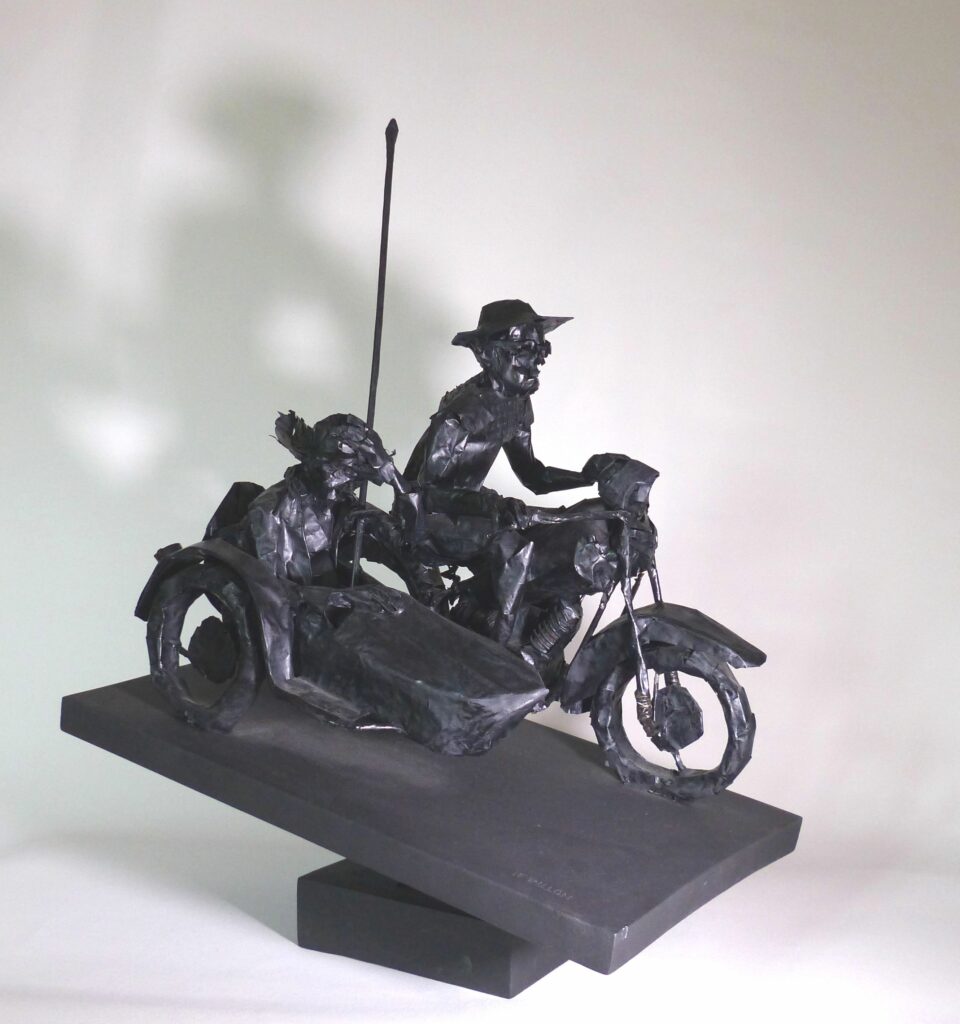 sculpture de don quichotte le retour