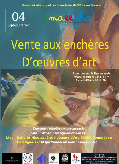 affiche de la vente aux enchères d'oeuvres d'art